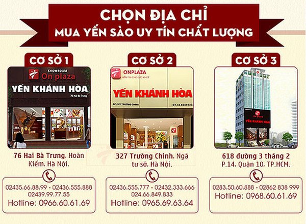 Onplaza Việt Pháp là nhà phân phối chính hãng các sản phẩm yến sào Khánh Hòa