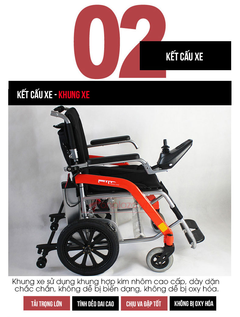 Xe lăn điện cao cấp siêu nhẹ cho người già,người khuyết tật TM054
