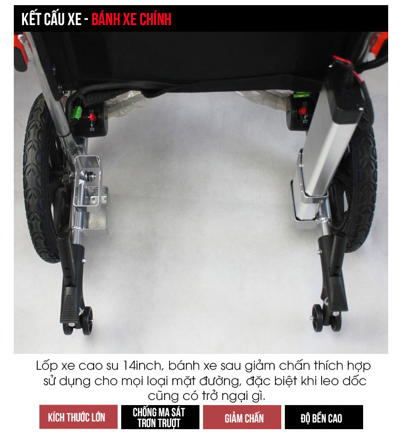 Xe lăn điện cao cấp siêu nhẹ cho người già,người khuyết tật TM054