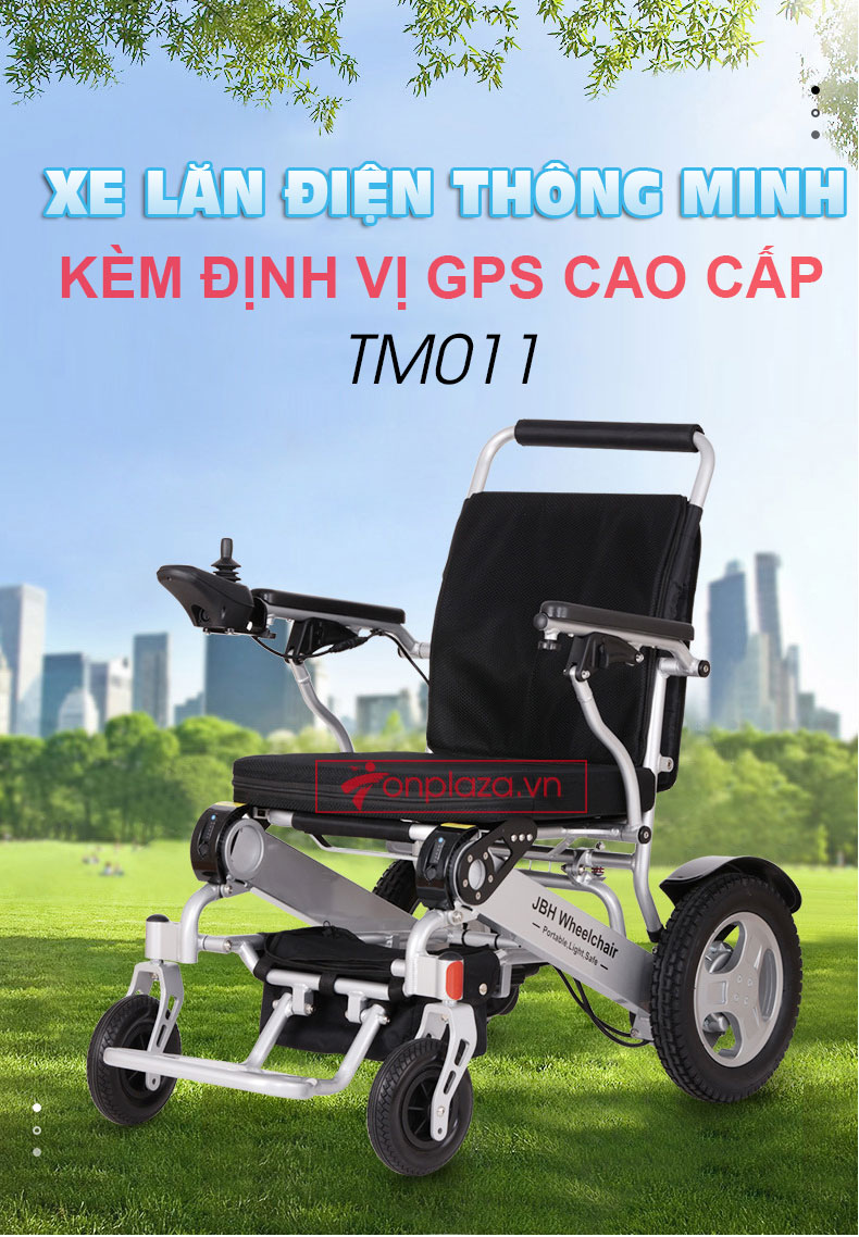 Xe lăn điện gấp định vị GPS cho người phục hồi chức năng TM011