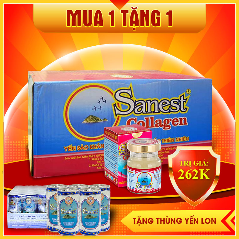 Thùng nước yến sào collagen Sanest Khánh Hòa